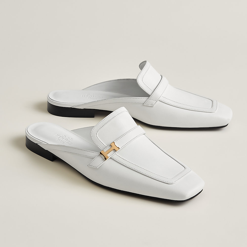 White loafer sale mules